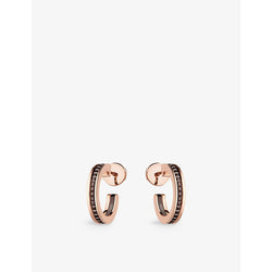 Boucheron Quatre Classique PVD-coated 18ct yellow and pink-gold hoop earrings