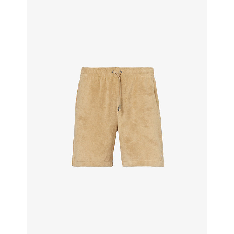  Polo Ralph Lauren Brand-embroidered terry-texture cotton-blend shorts