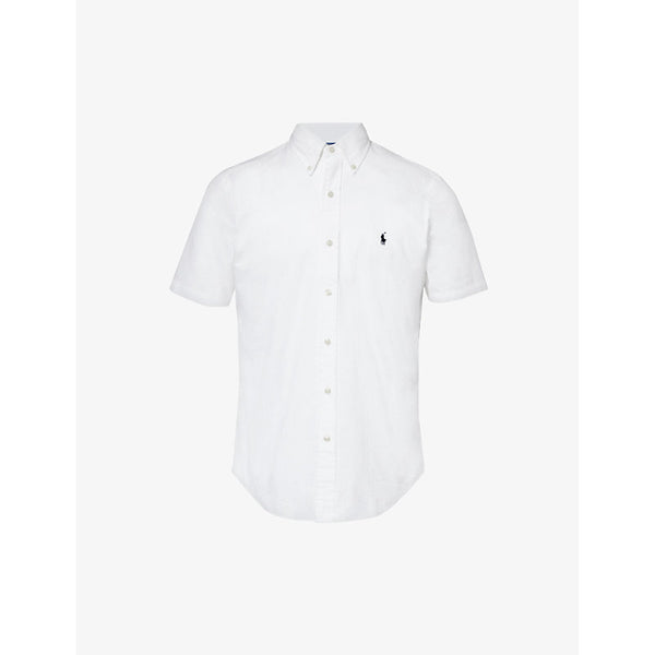  Polo Ralph Lauren Logo-embroidered cotton-seersucker shirt