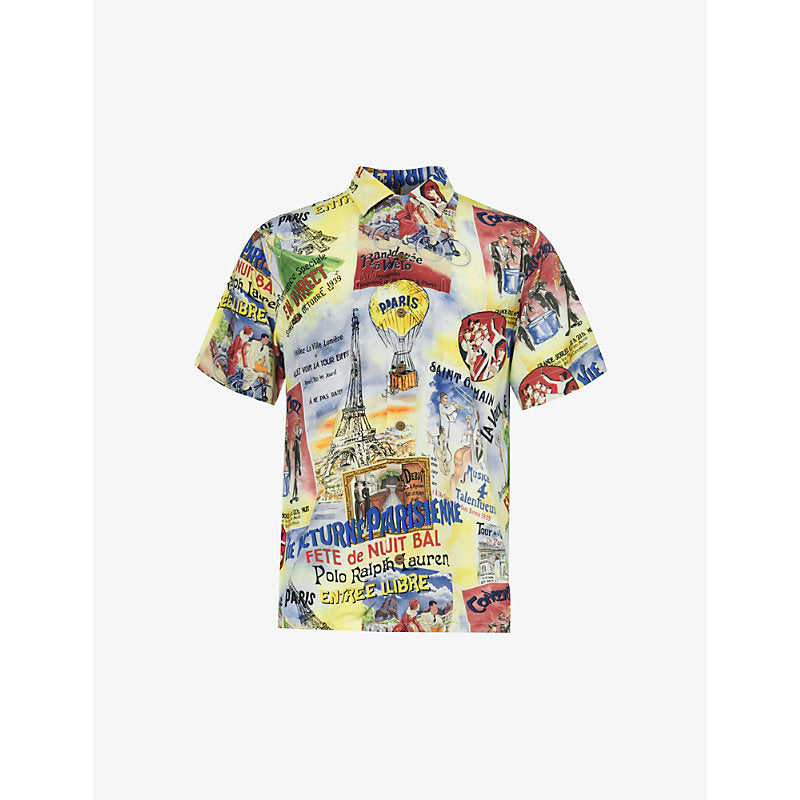  Polo Ralph Lauren Travel-print short-sleeved woven shirt