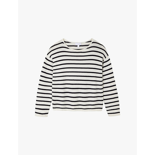  The White Company Stripe-pattern boat-neck organic-cotton jumper