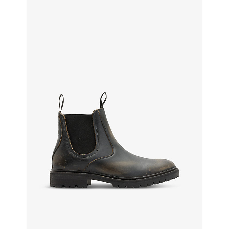 Allsaints Toby stonewashed leather Chelsea boots