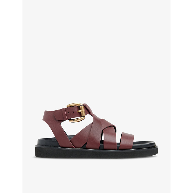 Whistles Ezra multi-strap flat leather sandals