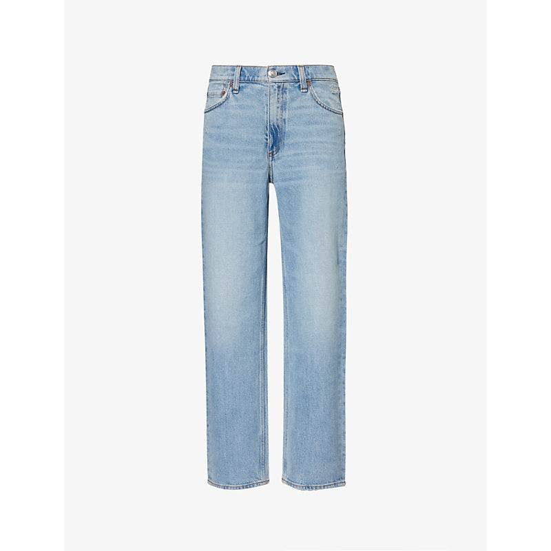  Rag & Bone Harlow straight-leg mid-rise stretch jeans