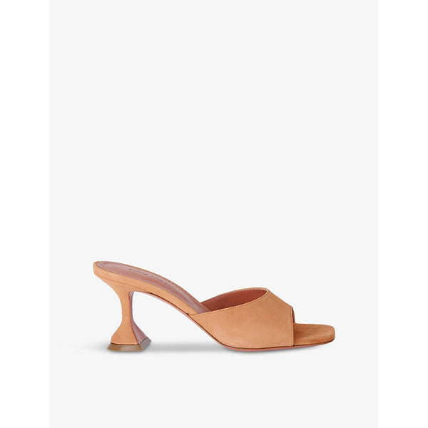 Amina Muaddi Lupita 70 suede heeled mules