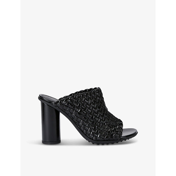 Bottega Veneta Atomic woven patent-leather heeled mules