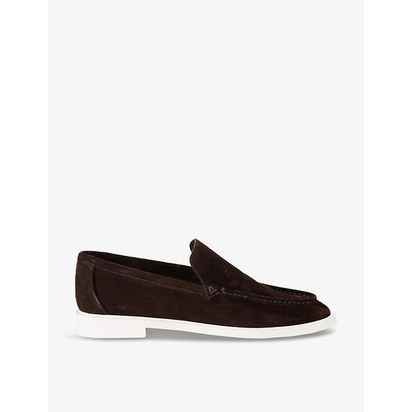 Bottega Veneta Astaire contrast-sole suede loafers