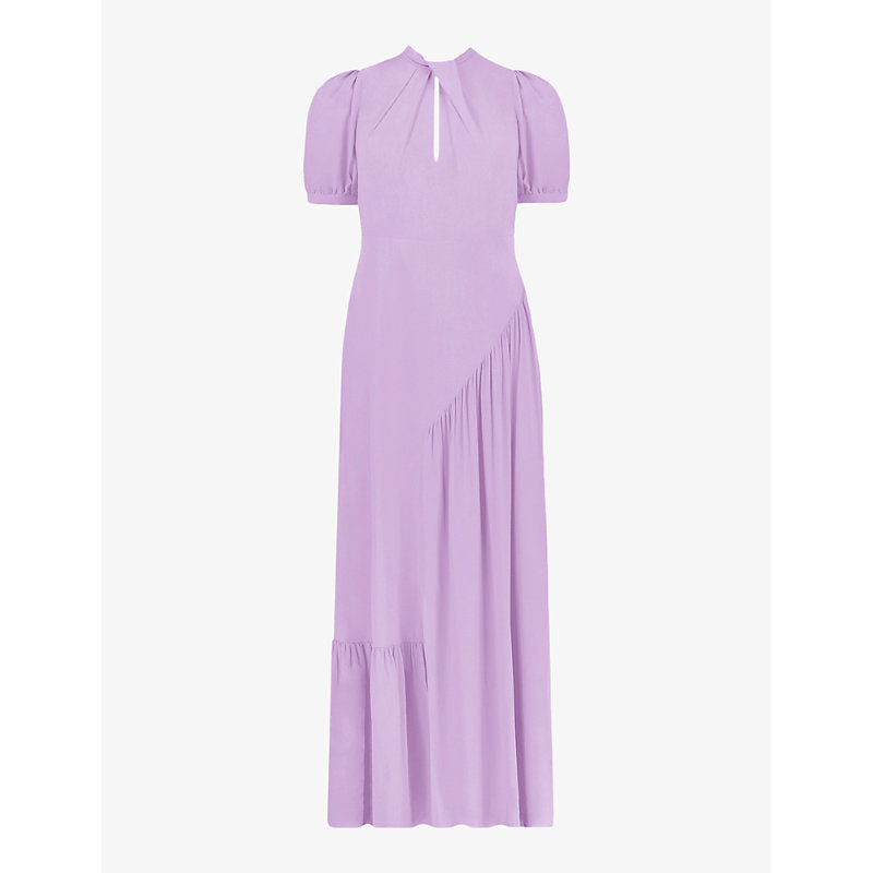 Ro&Zo Scarlett twist-neck stretch-woven maxi dress | RO&ZO