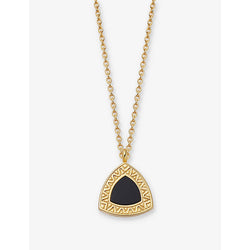  Astley Clarke Polaris Trillion 18ct yellow gold-plated vermeil sterling-silver and black onyx locket necklace