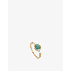 Astley Clarke Luna 18ct yellow gold-plated vermeil sterling-silver and amazonite ring