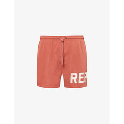  Represent Brand-print regular-fit swim shorts