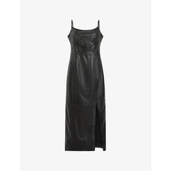 Allsaints Norlean scoop-neck slim-fit leather midi dress | ALLSAINTS