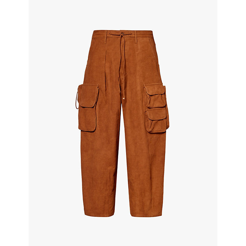  Story Mfg Forager patch-pocket wide-leg mid-rise organic-cotton trousers