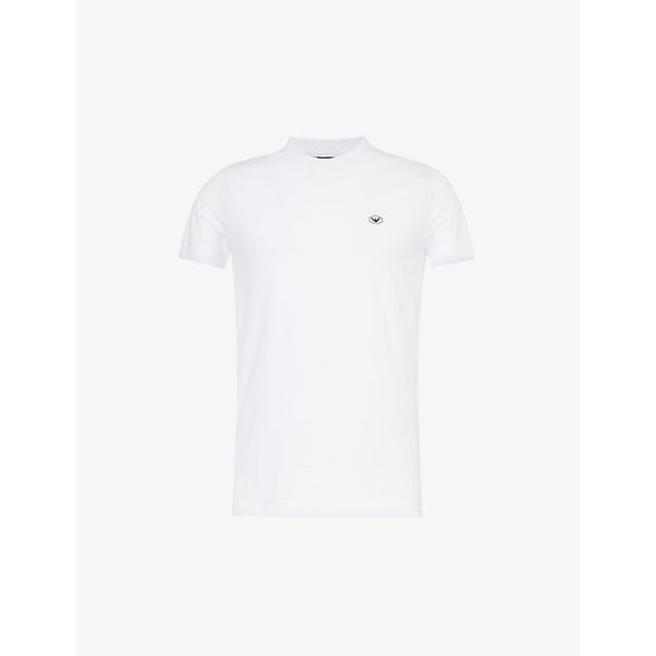  Emporio Armani Logo-patch relaxed-fit cotton-jersey T-shirt