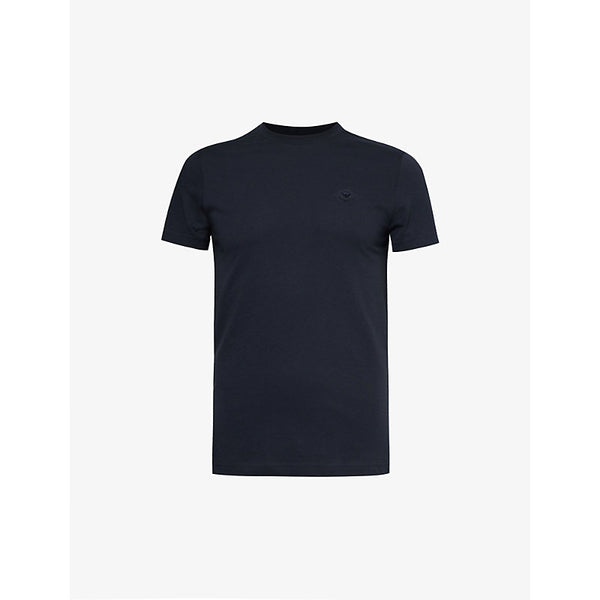  Emporio Armani Logo-patch relaxed-fit cotton-jersey T-shirt