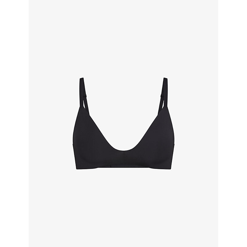 Womens Skims Wireless Form logo-embossed padded stretch-cotton bra