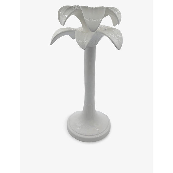 Les Ottomans Palm tree ceramic candle stick holder 35cm