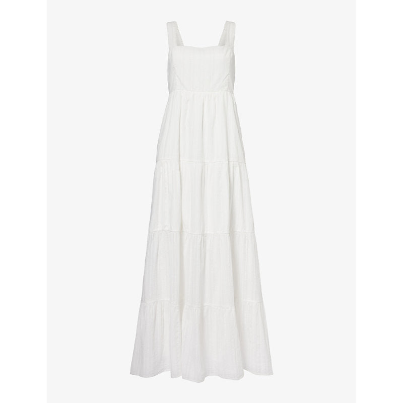  Paige Ginseng tiered cotton maxi dress