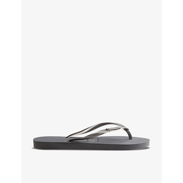 Havaianas Slim metallic rubber flip-flops