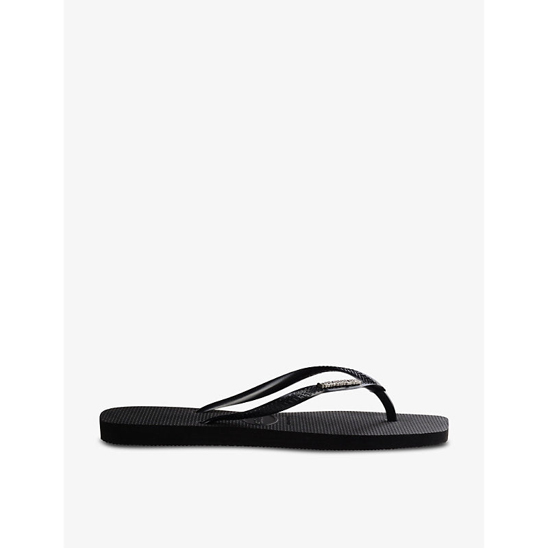 Havaianas Square logo-embossed rubber flip-flops