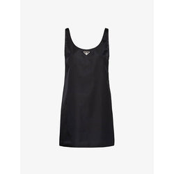 Prada Re-Nylon logo-plaque mini dress | PRADA