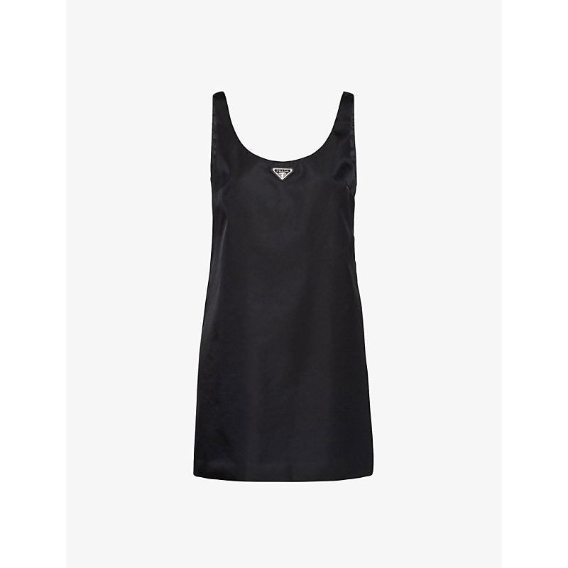 Prada Re-Nylon logo-plaque mini dress | PRADA