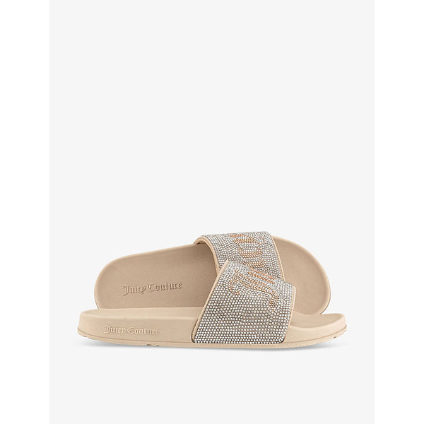 Juicy Couture Donna diamante-embellished rubber sliders