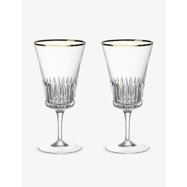 Villeroy & Boch Grand Royal Gold crystal-glass water goblets set of 2