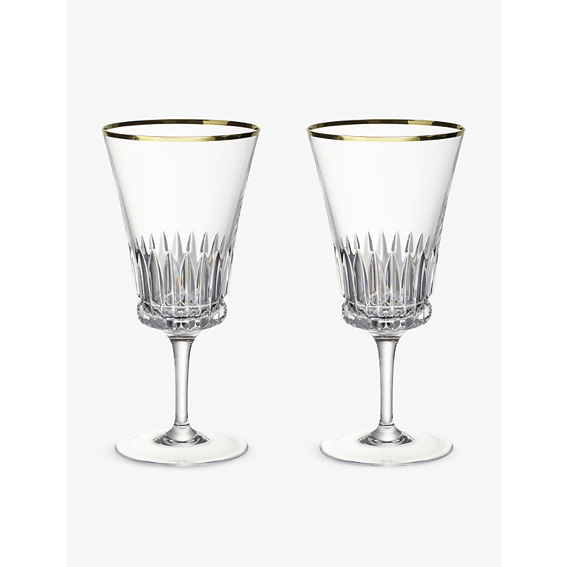 Villeroy & Boch Grand Royal Gold crystal-glass water goblets set of 2