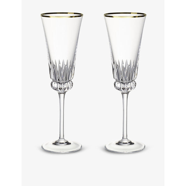 Villeroy & Boch Grand Royal Gold crystal-glass champagne flutes set of 2