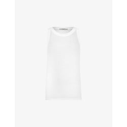 Womens Allsaints Rina round-neck sleeveless stretch-woven tank