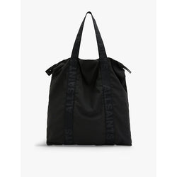  Allsaints Afan logo-patch leather tote bag