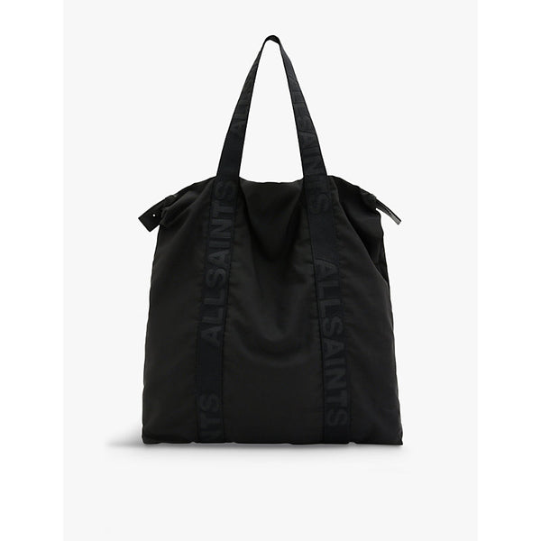 Allsaints Afan logo-patch leather tote bag | LYBSTORE