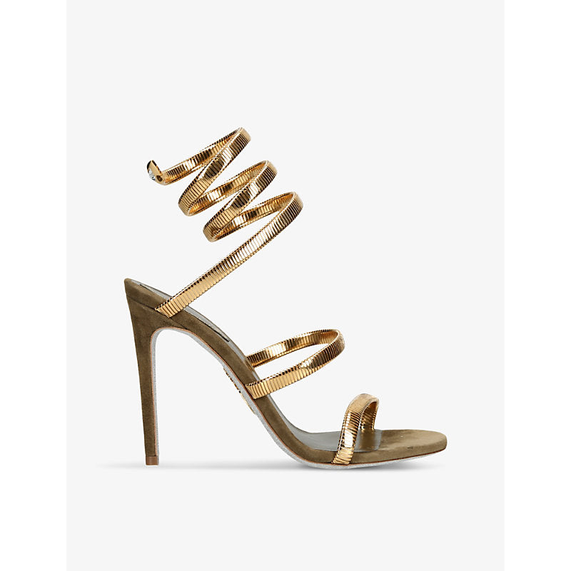 Rene Caovilla Juniper 105 coiled-strap leather heeled sandals