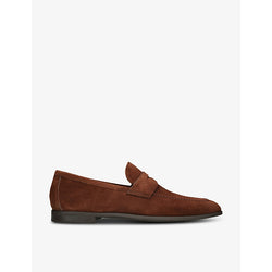 Magnanni Aston panelled suede loafers