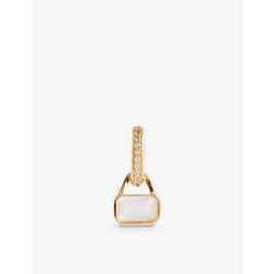  V By Laura Vann June 18ct yellow gold-plated recycled sterling-silver moonstone and white topaz charm