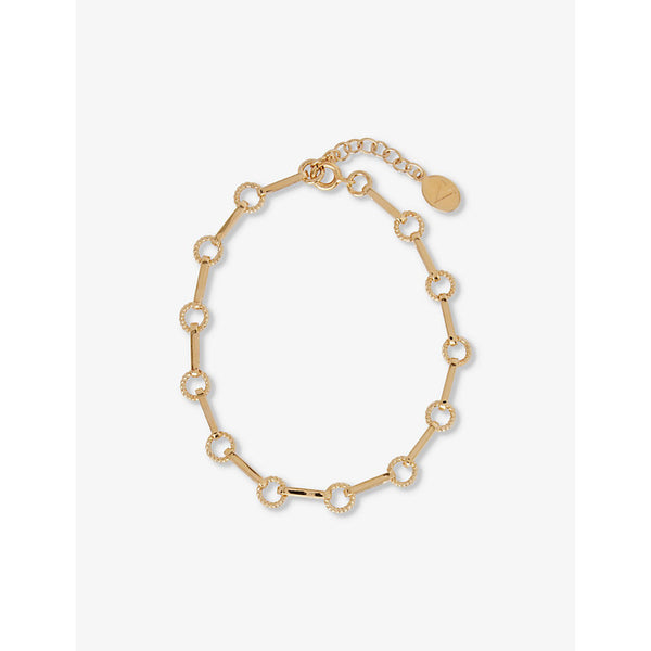 V By Laura Vann Twisted-link 18ct yellow gold-plated recycled sterling-silver bracelet