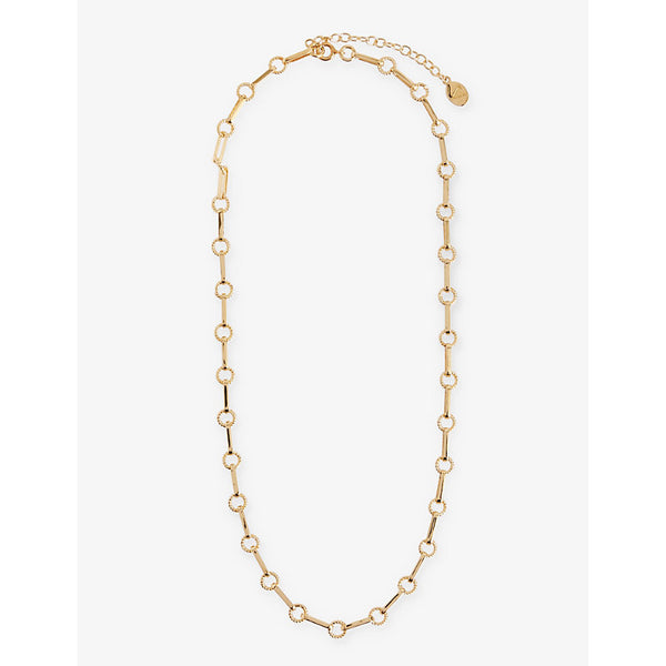 V By Laura Vann Twisted-link 18ct yellow gold-plated recycled sterling-silver necklace