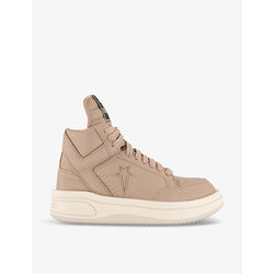 Rick Owens x Converse TURBOWPN branded leather high-top trainers