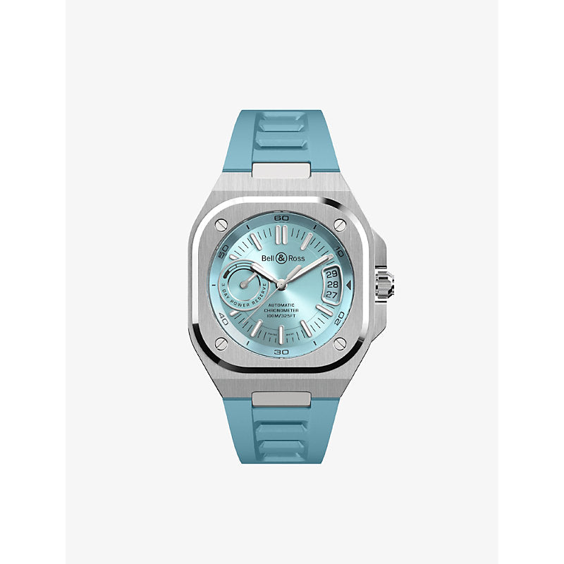 Bell & Ross BRX5R-IB-STSRB Ice Blue stainless-steel and rubber automatic watch