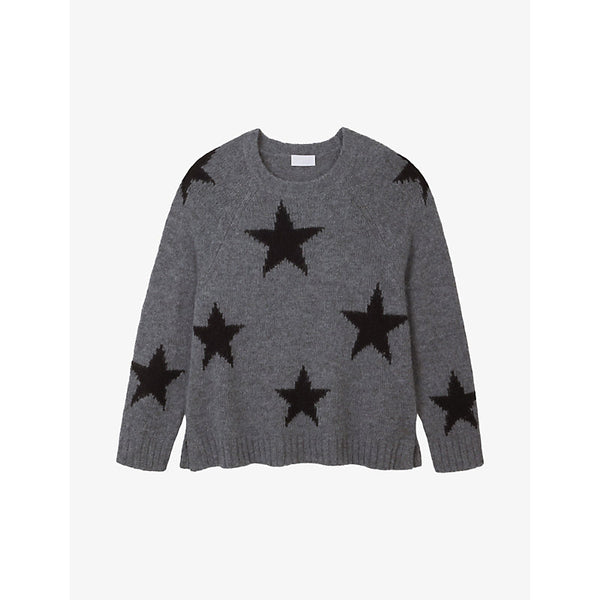 The White Company Star-pattern relaxed-fit knitted jumper