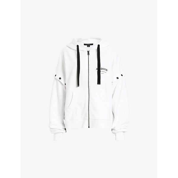  Allsaints Omnium Amphia logo-print organic cotton-jersey hoody