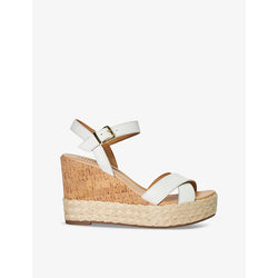 Dune Kindest criss-cross leather wedge sandals