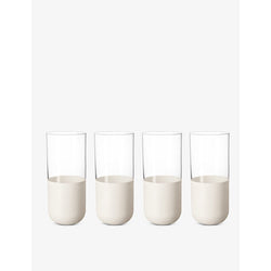 Villeroy & Boch Manufacture Rock Blanc crystal long tumblers set of four