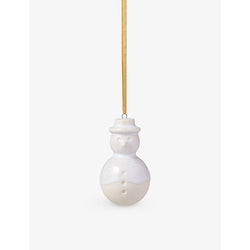 Villeroy & Boch Winter Glow Snowman porcelain Christmas ornament 4.4cm