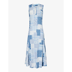 Polo Ralph Lauren Patchwork sleeveless cotton-jersey maxi dress | POLO RALPH LAUREN