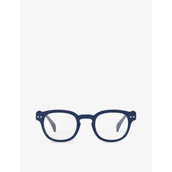 Womens Izipizi #C square-framed navy reading glasses