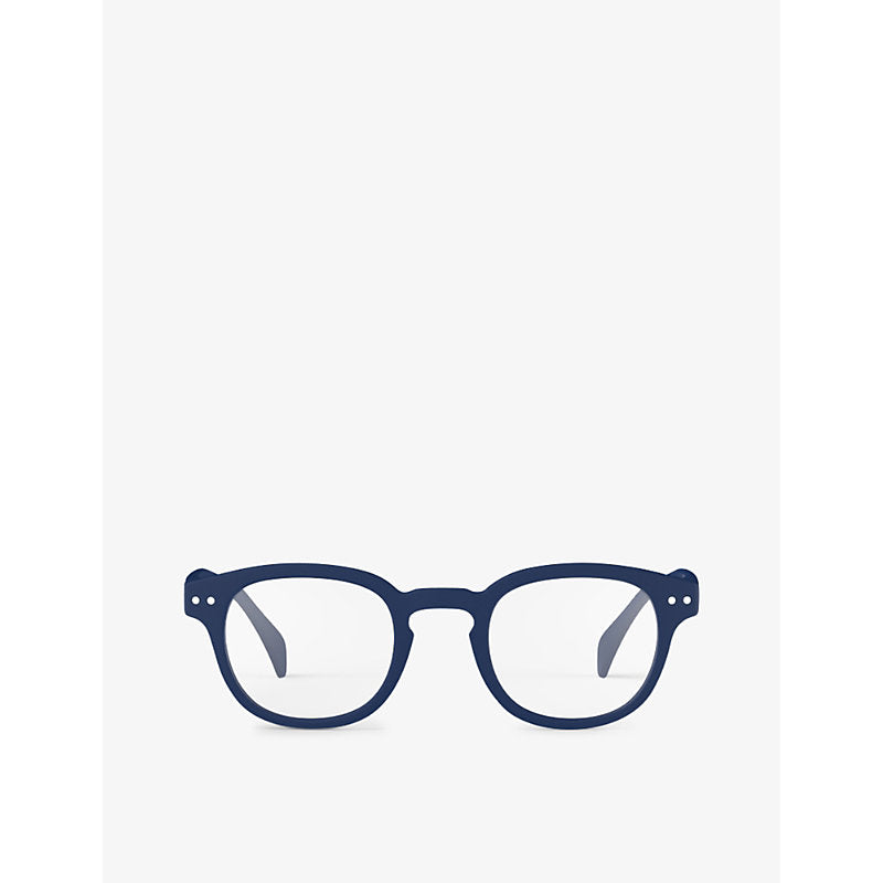 Womens Izipizi #C square-framed navy reading glasses