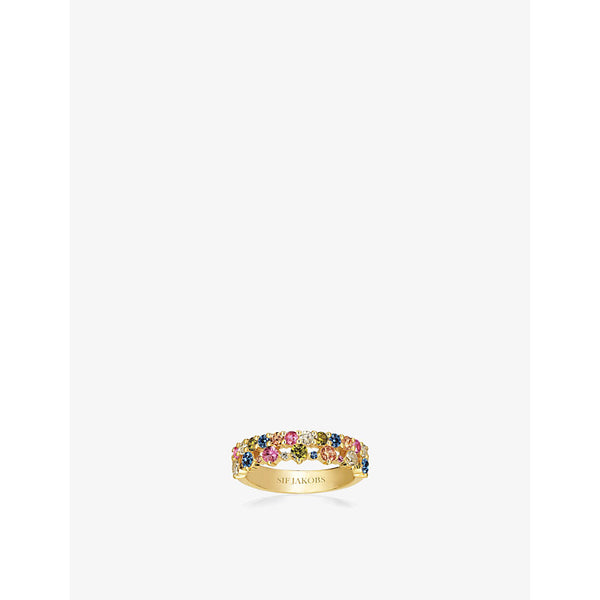 Sif Jakobs Livingo 18ct yellow gold-plated sterling-silver and zirconia ring