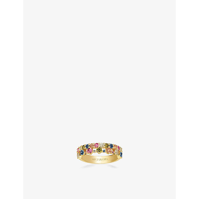 Sif Jakobs Livingo 18ct yellow gold-plated sterling-silver and zirconia ring